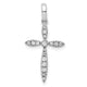 14k White Gold 1/6ct. Diamond Cross Pendant