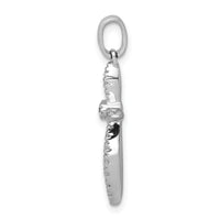 14k White Gold 1/6ct. Diamond Cross Pendant
