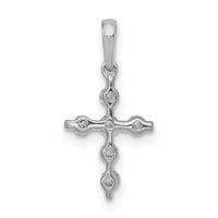14k White Gold 1/6ct. Diamond Cross Pendant