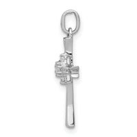 14k White Gold 1/15ct. Diamond Cross Pendant