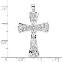 14k White Gold Fancy Cross Pendant Mounting
