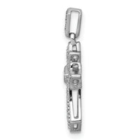 14k White Gold 1/10ct. Diamond Fancy Cross Pendant
