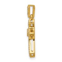 14k 1/10ct. Diamond Fancy Cross Pendant
