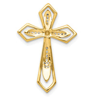 14k 1/15ct. Diamond Cross Chain Slide