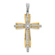14k Two-tone 1/3ct. Diamond Passion Cross Pendant