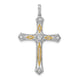 14k Two-tone 1/5ct. Diamond Cross Pendant