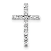 14k White Gold 1/4ct. Diamond Cross Chain Slide