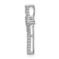 14k White Gold 1/4ct. Diamond Cross Chain Slide