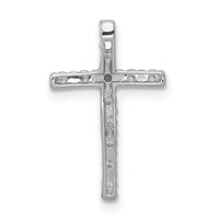 14k White Gold 1/4ct. Diamond Cross Chain Slide