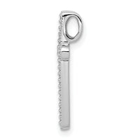 14k White Gold 1/10ct. Diamond Cross Chain Slide