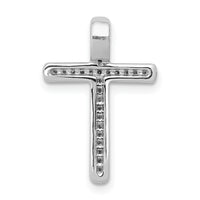 14k White Gold 1/10ct. Diamond Cross Chain Slide