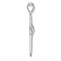 14k White Gold 1/20ct. Diamond Cross Pendant