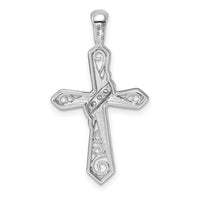 14k White Gold 1/20ct. Diamond Cross Pendant