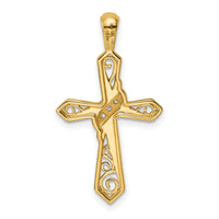 14k 1/20ct. Diamond Cross Pendant