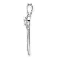 14k White Gold Diamond Slide Pendant