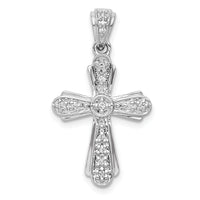 14k White Gold 1/10ct. Diamond Cross Pendant
