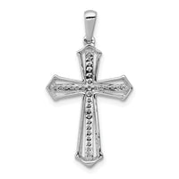 14k White Gold 1/8ct. Diamond Passion Cross Pendant