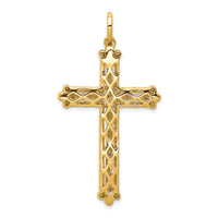 14k Diamond Budded Cross Pendant