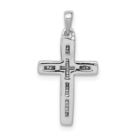 14k White Gold Small 1/10ct. Diamond Cross Pendant