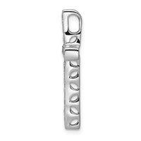14k White Gold 3/8ct. Diamond Cross Chain Slide