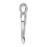 14k White Gold Heart Cross Pendant Mounting