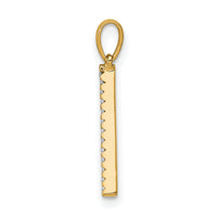 14K Diamond Letter A Initial Pendant