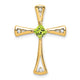 14k Peridot and Diamond Cross Chain Slide
