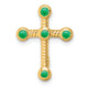 14k Emerald Cross Chain Slide