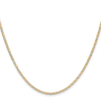 14k 2.0mm Tri-color Gold PavÃ© Valentino Chain