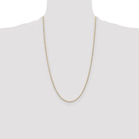 14k 2.0mm Tri-color Gold PavÃ© Valentino Chain