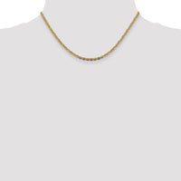 14k 2.75mm Tri-color Gold PavÃ© Valentino Chain