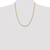 14k 2.75mm Tri-color Gold PavÃ© Valentino Chain