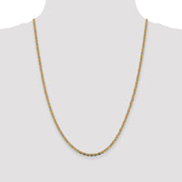 14k 2.75mm Tri-color Gold PavÃ© Valentino Chain