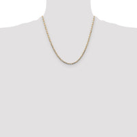 14k 3.2mm Tri-color Gold PavÃ© Valentino Chain