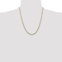 14k 3.2mm Tri-color Gold PavÃ© Valentino Chain