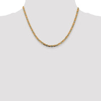 14k 3.8mm Tri-color Gold PavÃ© Valentino Chain