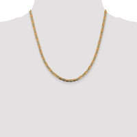 14k 3.8mm Tri-color Gold PavÃ© Valentino Chain