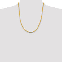 14k 3.8mm Tri-color Gold PavÃ© Valentino Chain
