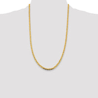 14k 3.8mm Tri-color Gold PavÃ© Valentino Chain
