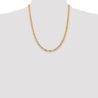 14k 4.65mm Tri-color Gold PavÃ© Valentino Chain