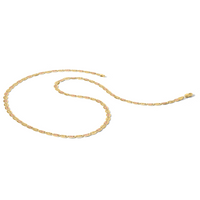 14k 4.65mm Tri-color Gold PavÃ© Valentino Chain