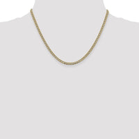 14k 3.4mm Semi-solid with Rhodium PavÃ© Curb Chain