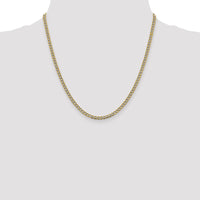 14k 3.4mm Semi-solid with Rhodium PavÃ© Curb Chain