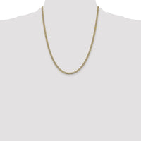 14k 3.4mm Semi-solid with Rhodium PavÃ© Curb Chain