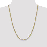14k 3.4mm Semi-solid with Rhodium PavÃ© Curb Chain
