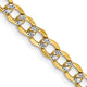 14k 4.3mm Semi-solid with Rhodium PavÃ© Curb Chain