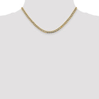 14k 4.3mm Semi-solid with Rhodium PavÃ© Curb Chain