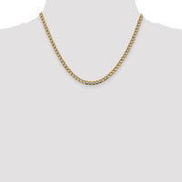 14k 4.3mm Semi-solid with Rhodium PavÃ© Curb Chain