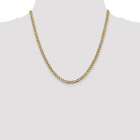 14k 4.3mm Semi-solid with Rhodium PavÃ© Curb Chain