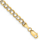 14k 4.3mm Semi-solid with Rhodium PavÃ© Curb Chain
